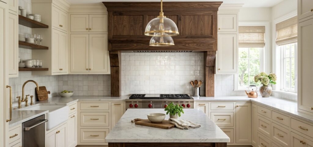 13 Cream and Walnut Kitchen Decor Ideas That Make Family Meals Feel Special screenshot
