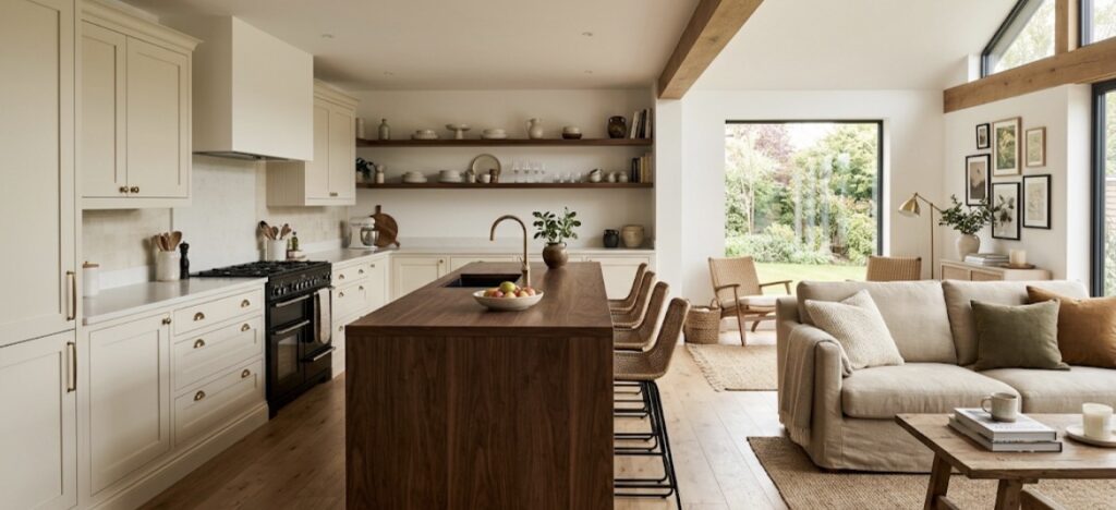 13 Cream and Walnut Kitchen Decor Ideas That Make Family Meals Feel Special screenshot