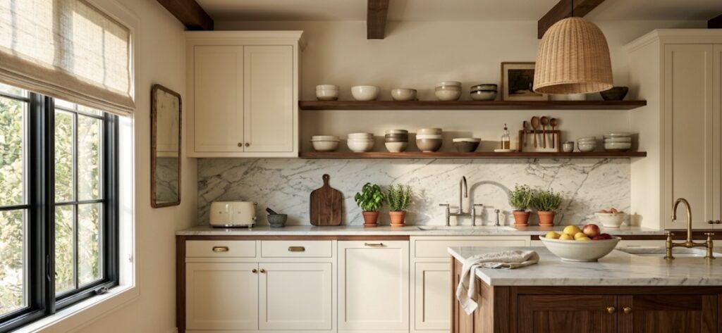 13 Cream and Walnut Kitchen Decor Ideas That Make Family Meals Feel Special screenshot