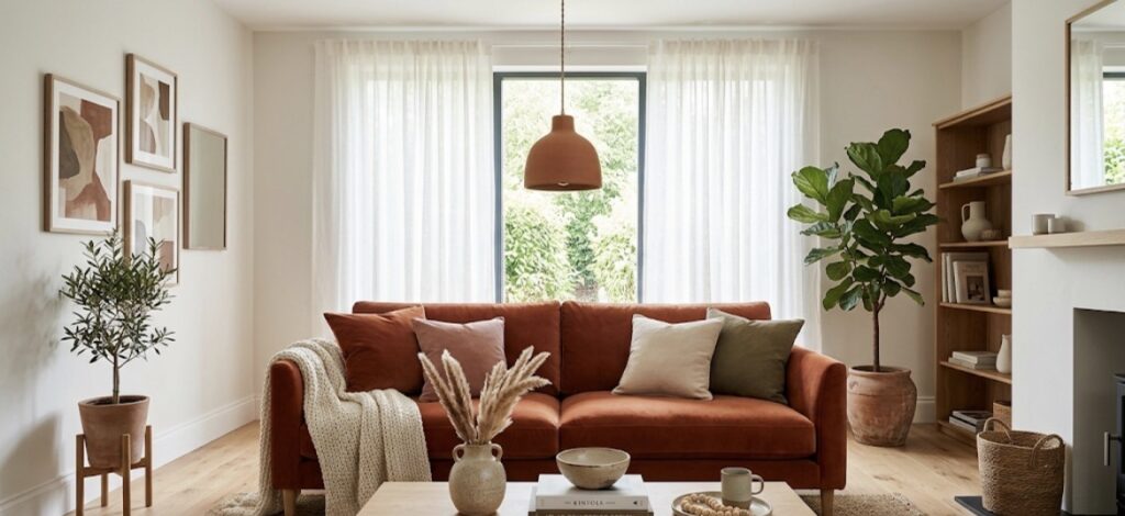 13 Terracotta Living Room Ideas screenshot