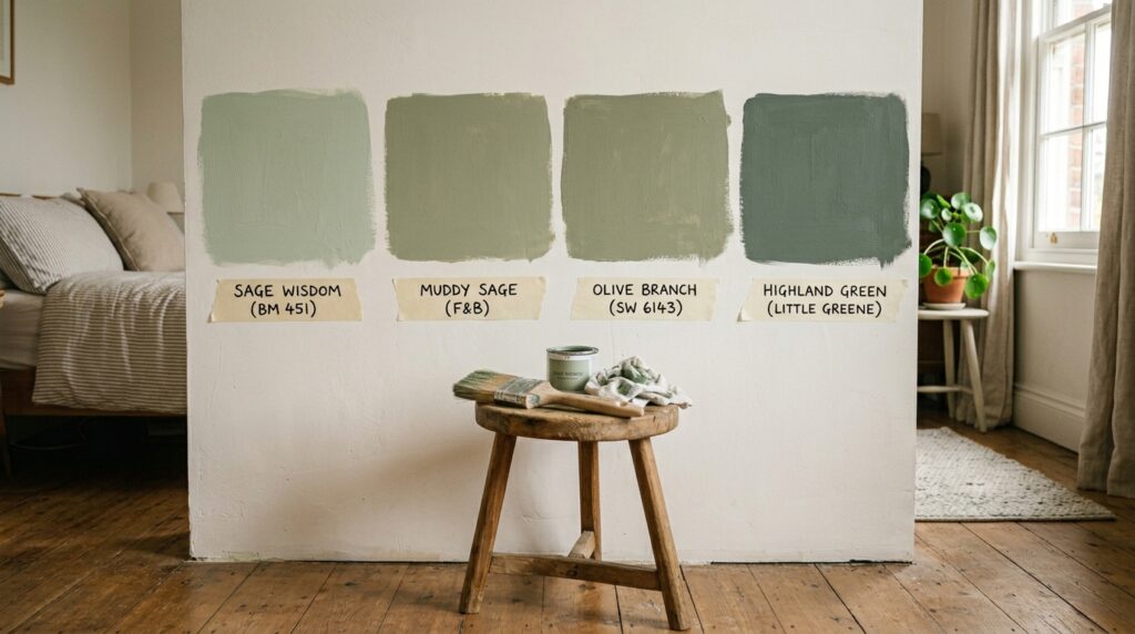 a bedroom wall with four 202605211333