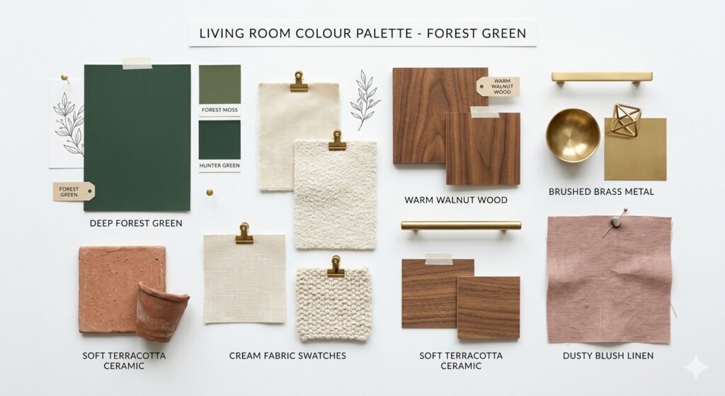 How to Style a Forest Green Living Room img 1243