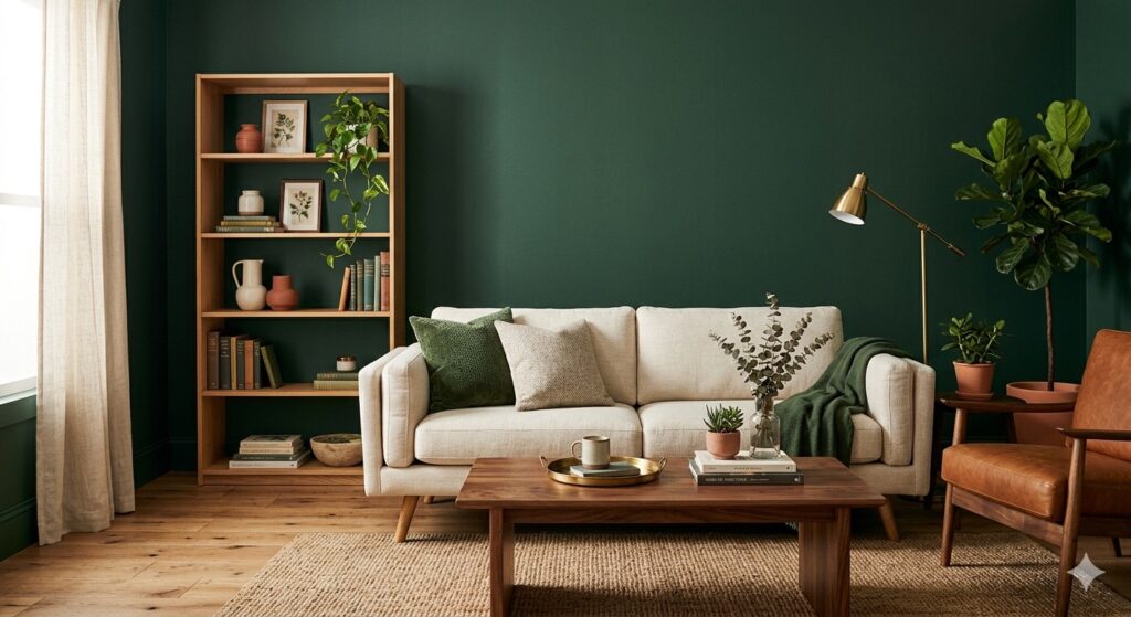 How to Style a Forest Green Living Room img 1244