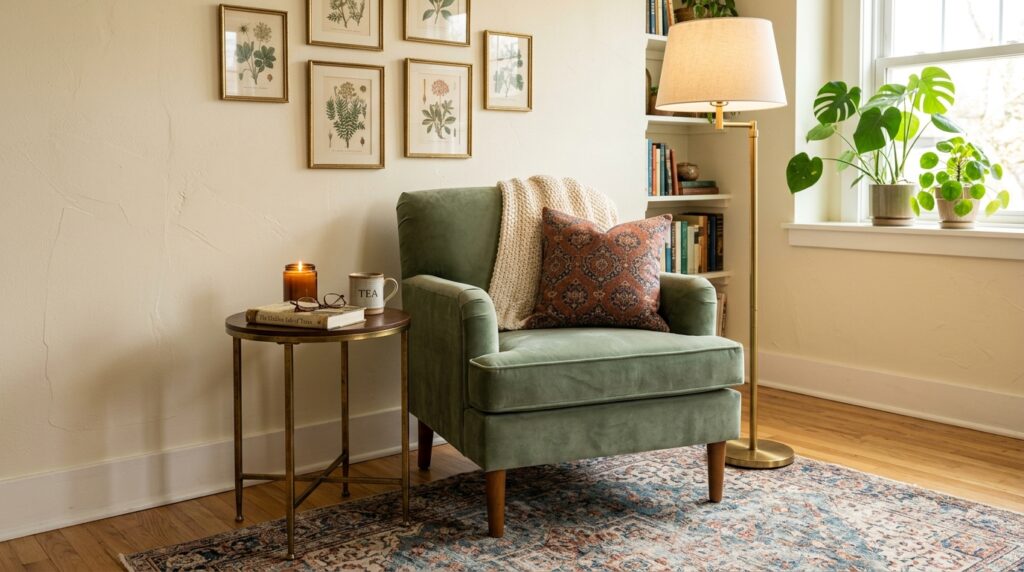 living room corner armchair lamp 202605210926