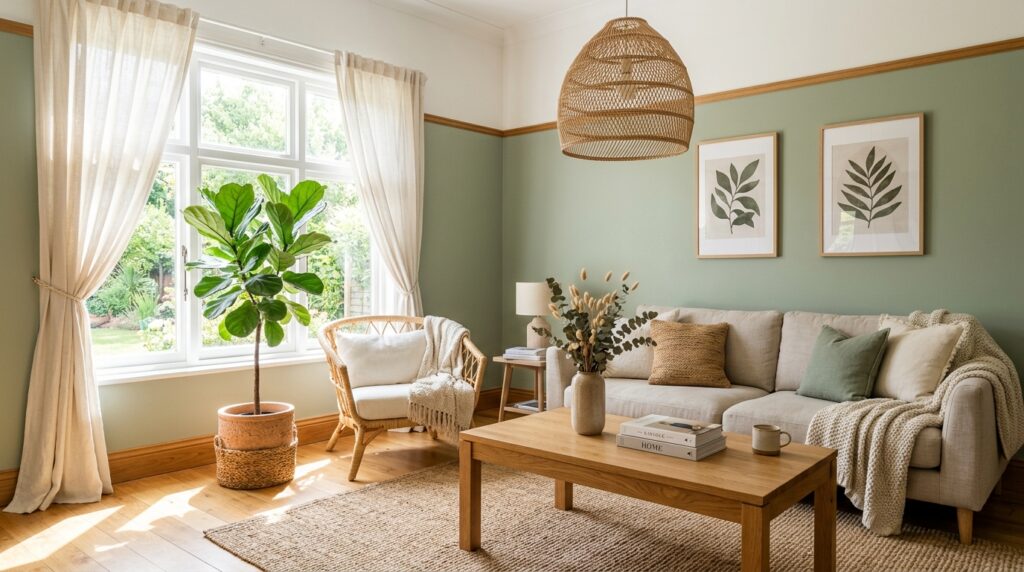 living room with sage green 202605210931