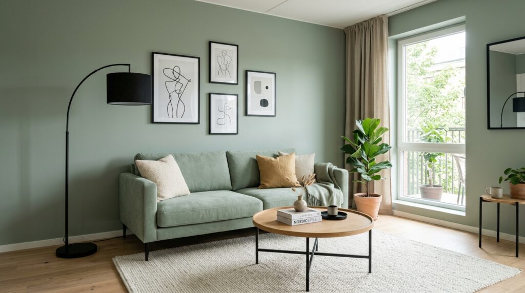 living room with sage green 202605211002
