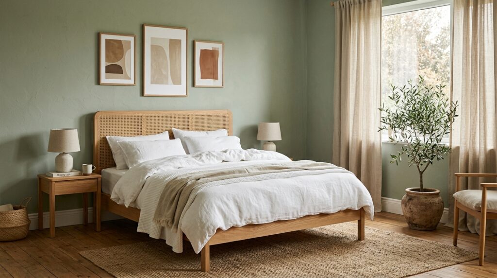 sage green bedroom morning light 202605211329