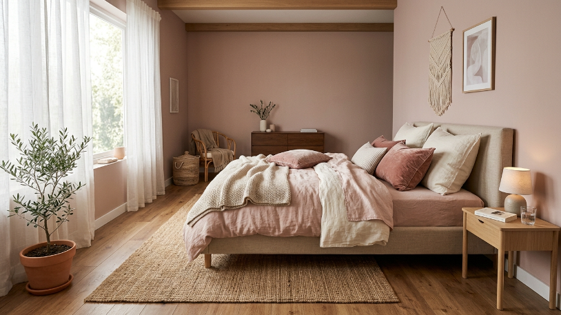 14 Breathtaking Dusty Rose Bedroom Ideas to Love image