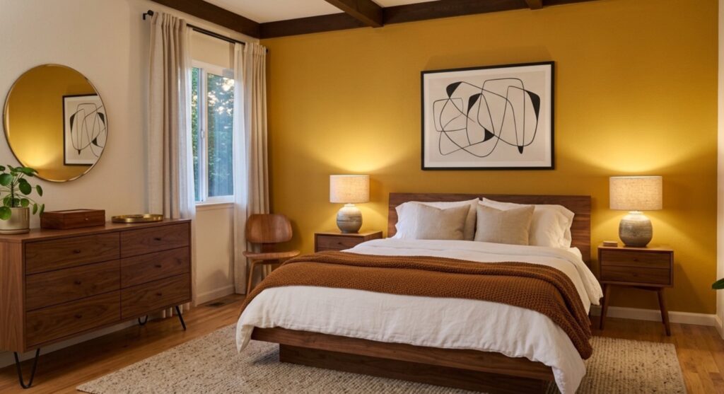 13 Mid-Century Modern Interior Ideas with Warm Tones photo output
