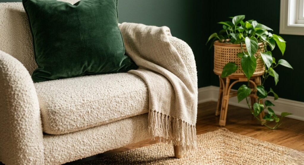 How to Style a Forest Green Living Room photo output